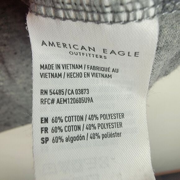 American Eagle Men's Medium Bundle of 2 Short Sleeve T Shirts Blue Gray - Picture 11 of 11